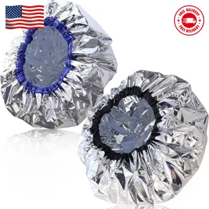 2 pieces conditioning caps made of aluminum foil