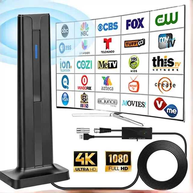 8000 Miles Upgraded TV Digital Antenna HDTV Amplified HD 1080P 4K Long Range