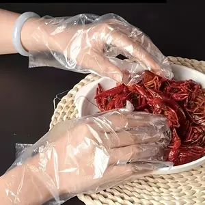 A Thousand Transparent Gloves Suitable for Food Use, Crafted from PE Material, Safe And Soft, Perfect for Meal Preparation And Handling in The Kitchen. These Sanitary Gloves Provide a Snug Fit, Are Long-Lasting, Non-Harmful