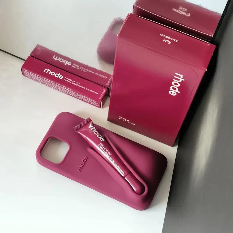 Premium Liquid Silicone Phone Case with Lipstick Base - Protective Matte Cover for iPhone Series, trending case, cute case, hot case