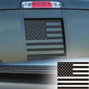 Flag Decal for   Window, Decal and Sticker, Decal for Pickup, for  Ram 2009-2024(Black-Ram)