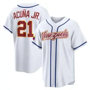 Ronald Acuña Jr. Jersey,Venezuela 2026 World Baseball Classic,Royal Limited Stitched Shirt Custom Jersey