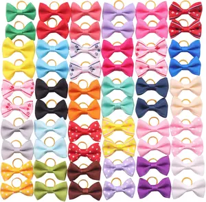 60PCS (30 Paris) Cute Puppy Dog Small Bowknot Hair Bows
