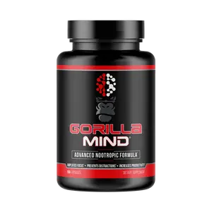 Gorilla Mind - Advanced Nootropic Formula - Caffeinated Energy & Focus Supplement (30 Servings)