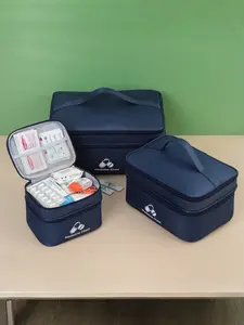 Double Layer Medical Bag Portable First Aid Kit Home Medical Supplies Storage Box, Travel Emergency Medicine Organizer