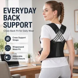 Adjustable Posture Corrector for Men & Women, Invisible Back Brace with Keel Support, Breathable Back Straightener for Hunchback Prevention