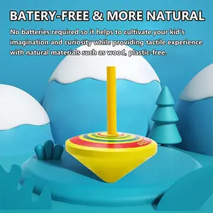 18PCS Rainbow Spinning Tops – Gyroscope Toy Set, Colorful Hand-Painted, Best for Party Games & Friends Battle