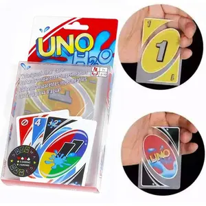 2026 New Board Games UNO H2O Card Game WaterProof Pressure Proof PVC Plastic Transparent Kids Toys Playing Cards Birthday Gifts family arcade tabletop games, family gathering cards, holiday party games, 2-10 game entertainment cards