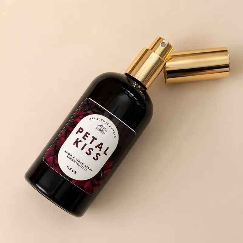 Petal Kiss | Room & Linen Spray | Home Fragrance | 6.8 fl Oz Aroma Bottle