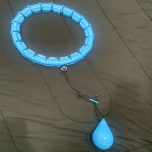 JKSHMYT Smart Weighted Fit Hoop Plus Size for Adults fitness, 2 in 1 exercise Hoop, 24 Links Detachable & Size Adjustable, with Waist Trainer for Women