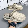 Trendy unisex clogs, with thick and soft soles, suitable for both home and outdoor wear, a must - have trendy sandal for summer. Breathable Walking Shoes