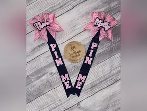 Light Pink Rhinestone Pin Me Ribbon