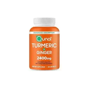 Turmeric Curcumin with Black Pepper & Ginger, 2400mg Turmeric Extract with 95% Curcuminoids, Extra Strength Supplement, Enhanced Absorption, Joint Support Supplement, 105 Count