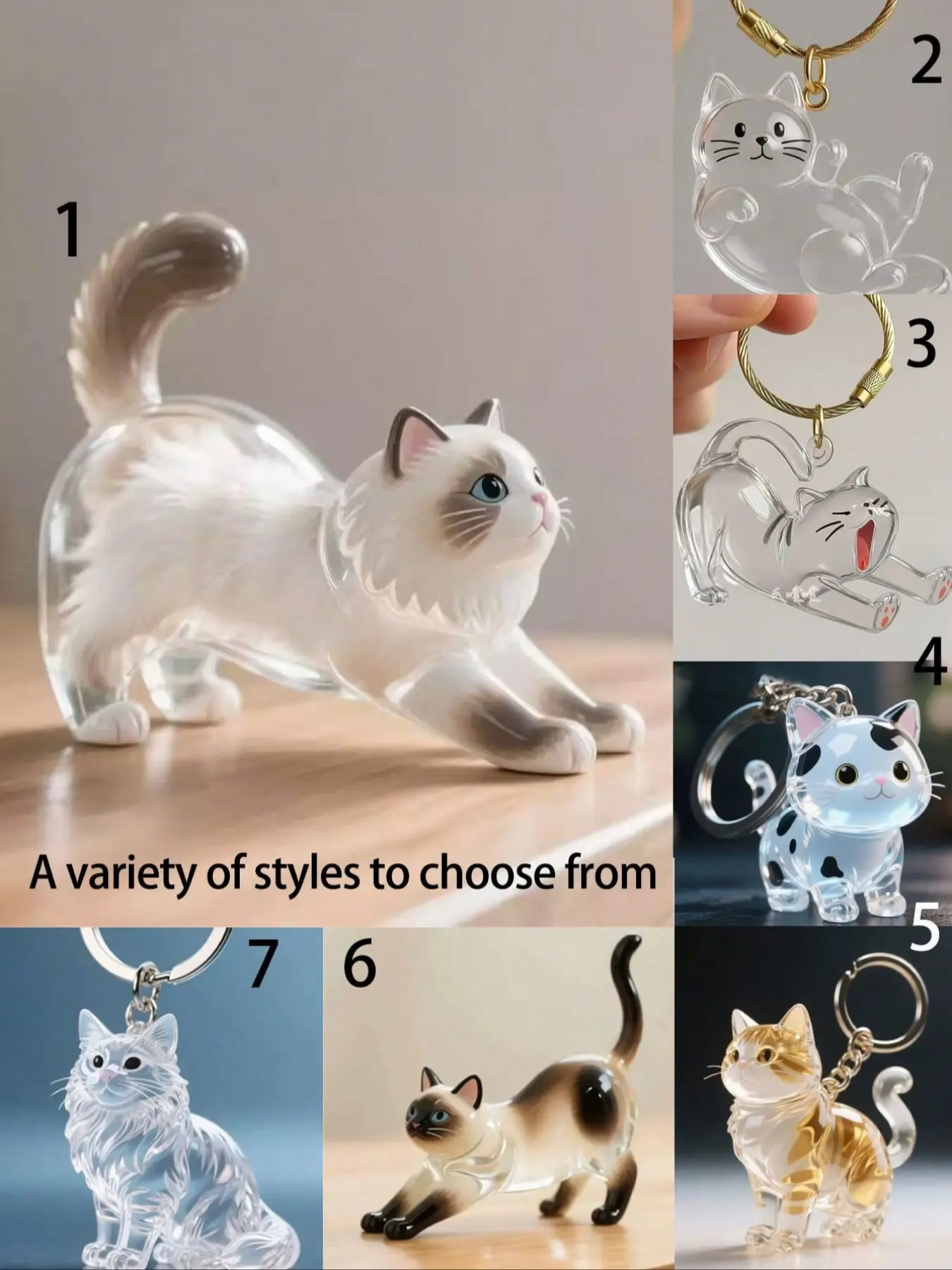 Mini pet hair storage box, transparent cat hair storage box pendant, dog hair collecting keychain, cute animal hair storage pendant, bag charm, gift option for pet lovers, Cute keychain accessory