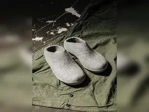 Glerups | Slip On in Grey w/ Grey Rubber Sole