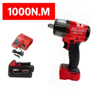 Milwaukee M18 1000NmBrushless High Torque Impact Wrench Kit And High Capacity Milwaukee M18 Battery Pack ， For heavy-duty task、OOutdoor Jobsite Applications, High Torque Output, Durable Motor Performance