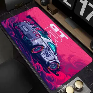 XXL Oversized Gaming Mouse Pad Anime GTR Sports Car Design 900x400mm Keyboard & Mouse Pad Non-Slip Rubber 3mm Thick Washable Mouse Pad Computer Office Decor Accessory Gamers' Top Gift Choice Suitable for Laptops & Office Desk Mats Gaming Mousepad