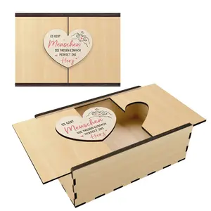 1pc wooden gift box and clothing box, there is a kind of person in the world that perfectly fits my heart, suitable as a holiday/birthday gift for family/friends/lovers on Christmas/Father's Day/Mother's Day, home decoration.