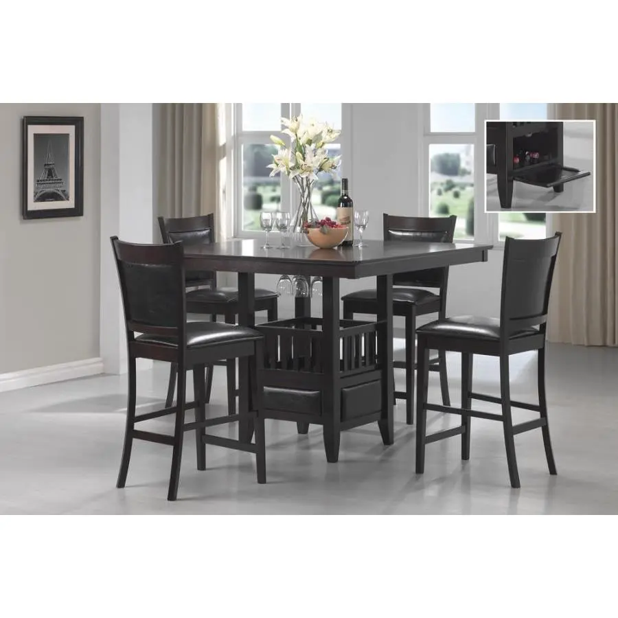 Jaden Square Counter Height Table with Storage Espresso 100958 Coaster