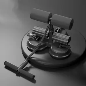 Sit Up Bar Floor - Professional Tibialis Trainer, Portable Sit Up Exercise Equipment with Strong Suction Cups and Adjustable Foot Holder for Home Workout with Massage Roller