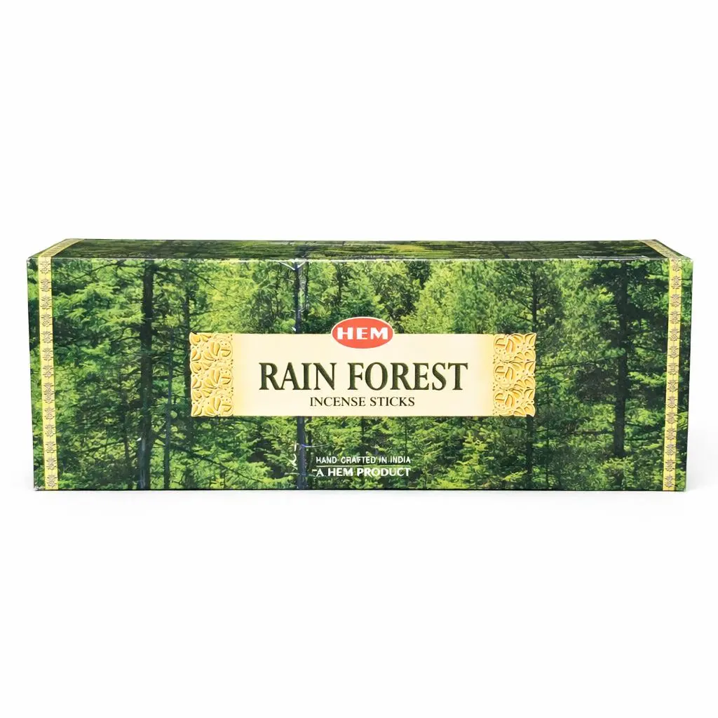 HEM Rain Forest Incense Sticks - Hand-Rolled in India, 120 Count