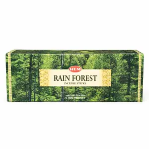 HEM Rain Forest Incense Sticks - Hand-Rolled in India, 120 Count
