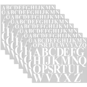 8 Sheets 416 count Graduation Vinyl Letters Stickers for Graduation Cap Alphabet Number Self Adhesive Letters Stick  Vinyl  Mailbox  for Mailbox(White,1 Inch, 2 Inch)