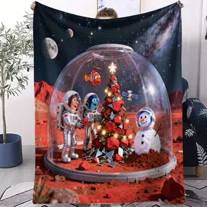 Finding Nemo Christmas Series pattern, suitable as a Christmas gift, soft, warm and lightweight plush blanket, suitable for bed, sofa, car, room decoration