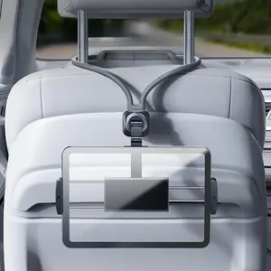 Joytutus Car iPad Tablet Holder Back Seat Accessories for Tesla/Sports/Bucket/Performance Seats, Rear Headrest Tablet Hanger Mount for Kids/Adults, Road Trip Essentials with Car TV/Entertainment Gadgets Adjustable Grip Cellphone Smartphone Phone Stand