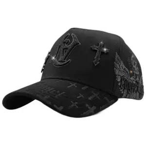 Hat LA City of Angels All Black Crystals Edition