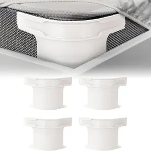 4-Pack Heavy Duty Bed Sheet Clips - Locking Sheet Holders for Mattress Corners, Anti-Slip Bedsheet Tighteners with Easy Installation