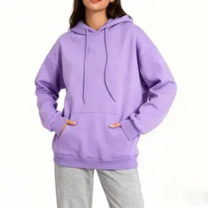 Holafish Women's Hooded Sweatshirt Basic Polyester Cotton Loose Casual Outdoor Sports Pullover Cotton Blend Thick Hoodie H71