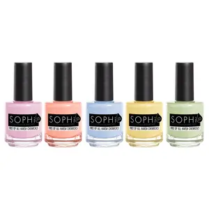SOPHi Soft Glow - Non-toxic Nail Polish - On Cloud Nine, Soft Launch, Morning Glow, Mint & Mingle, Peace Perfect - 0.5 fl. oz. - Cruelty-free, Vegan, Water-based Formula