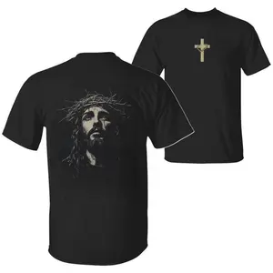 One Piece Religious Jesus With Crown Of Thorns Graphic T Shirt