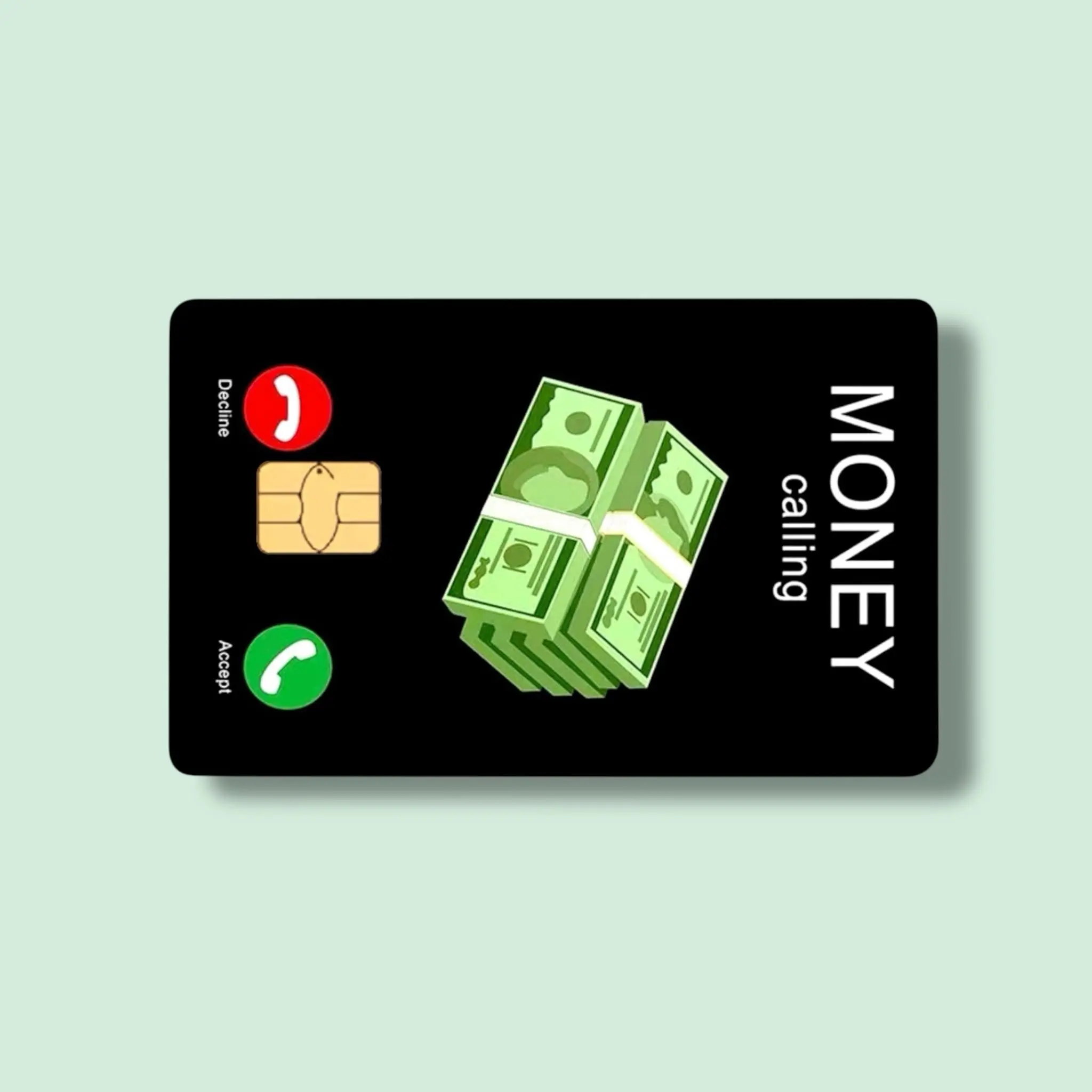 Money Calling Credit Card Sticker Debit Skin Decal Cover Waterproof Vinyl Easy To Apply Art 2