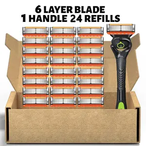 Men's manual shaver kit, blade material is safe and rust proof, easy to use and replace, high-quality material can be washed with water as a whole, classic men's shaving tool, Shaving Razors