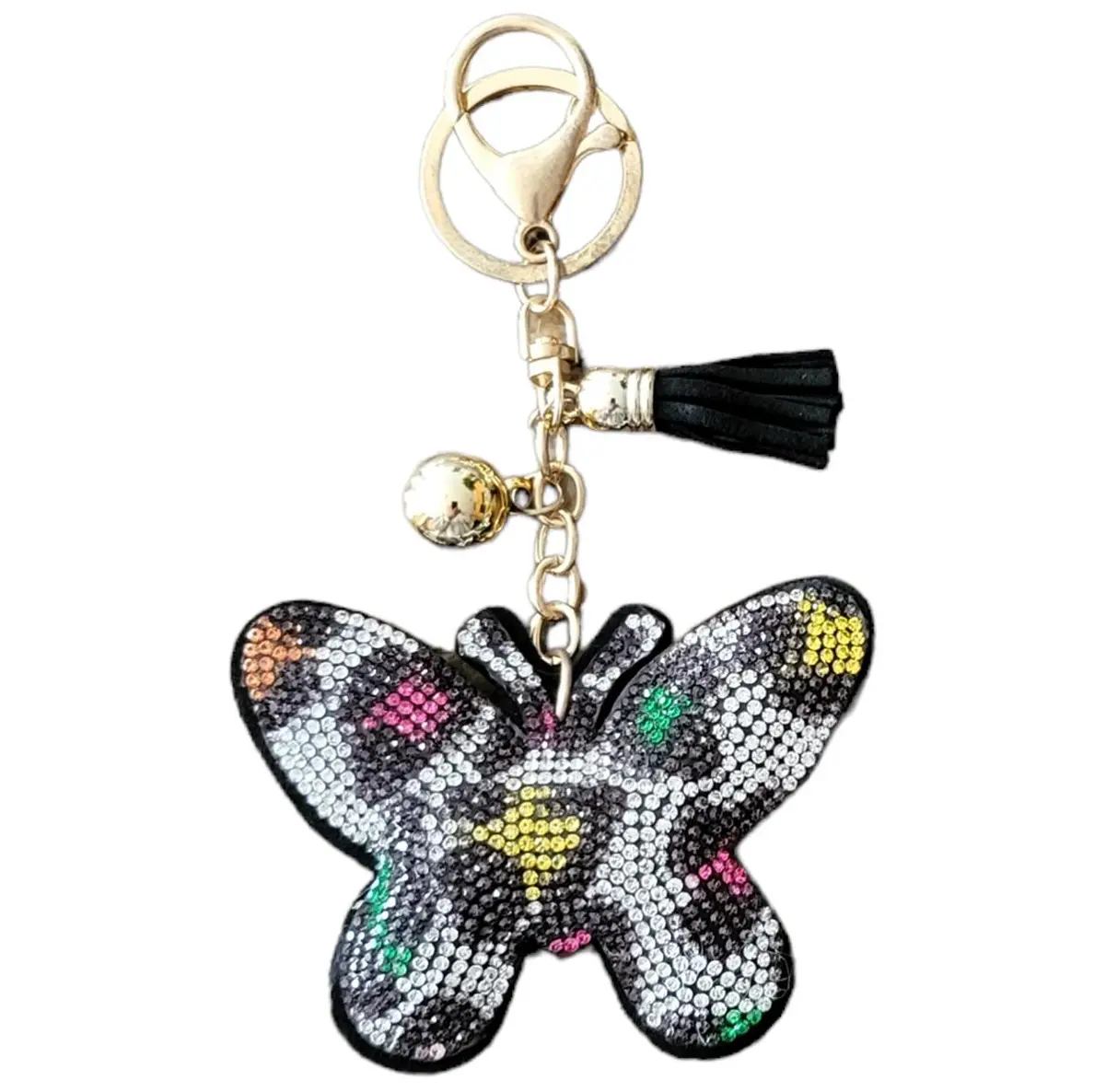 Multi Color Leopard Butterfly Gold Hardware