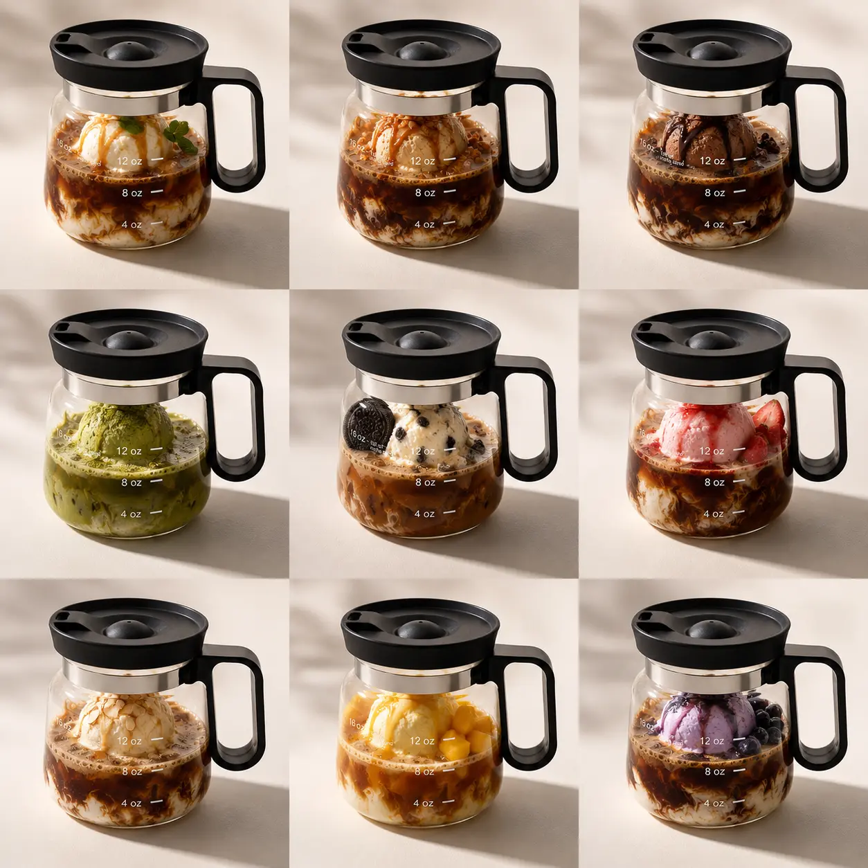 16oz Borosilicate Glass Coffee Carafe Replacement Pot (Set of 2) - Heat-Proof Cool-Touch Handle, Measuring Scale, Fits Most Drip Makers, Handy Beverage Serving Gear, Free Bonus Clip & Coaster, Ideal for Home Barista, Great for Dad & Sister, Coffee Equipme