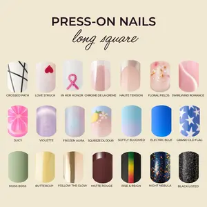 Kleo Kolor Long Square Collection Press-On Gel Nails