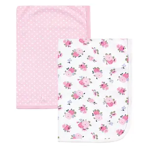Luvable Friends Cotton Swaddle Blanket, Floral