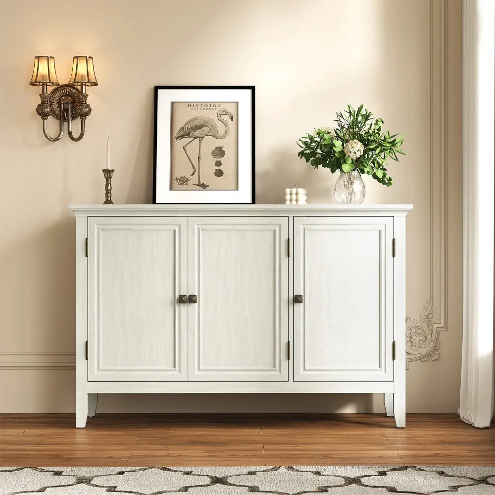 RoyalCraft Buffet Cabinet with Doors and Adjustable Shelves, Bohemian Sideboard, Wood Credenza Cabinet Organizer for Bedroom, Living Room, Dining Room, Hallway
