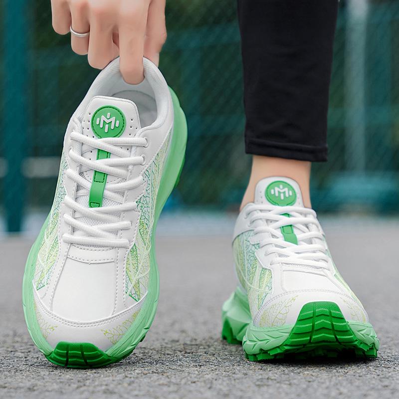 reverse Fashion Must-Have: Glowing Leaf Women’s Sneakers - Breathable DO1 Mesh Lining & Cold-Stick Craft for Durability