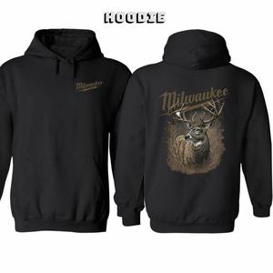 Milwaukee Outdoor Graphic Drawstring Hoodie, Casual Unisex 100% Cotton Pullover for Men and Women, Soft USA-Made & Printed Apparel