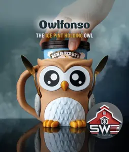 Owlfonso the Owl – Ice Cream Pint Holder