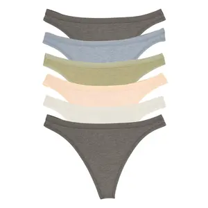Organic Cotton Stretch Thong 6-Pack