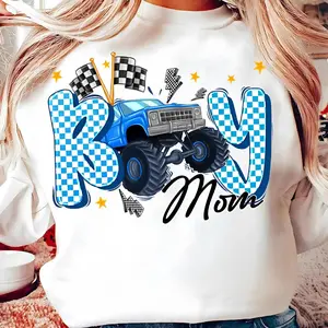 Boy Mom Sweatshirt, Mother's Day Shirt, Mom Life T-Shirt, Boy Mama, Checkered Race Mom Game Day Outfit, Trendy Motorsport Style Gift, Summer Outfit, Gift for Mom Women, Trending Shirt