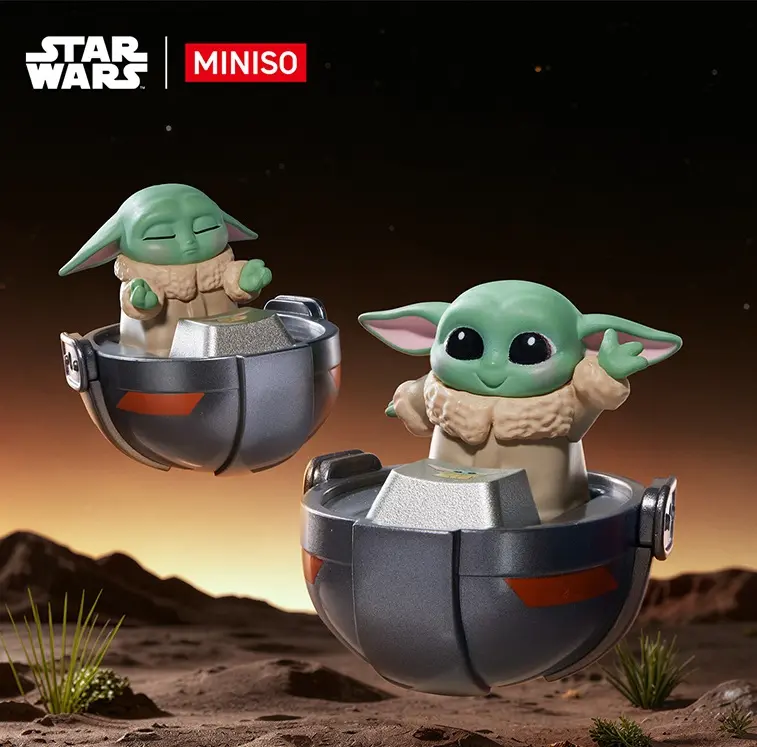 MINISO Star Wars Grogu Custom Keycap Blind Box | Summer Sale Deal for Men | Cute Baby Yoda Keyboard Accessory | Gaming Desk Decor Mystery Toy