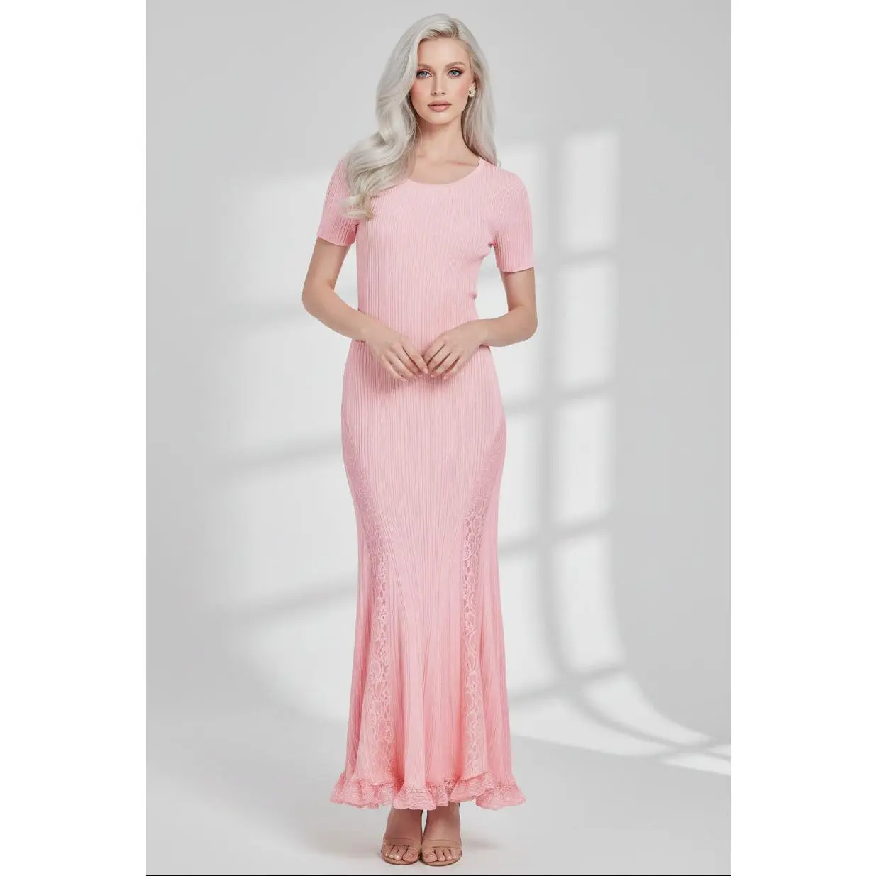 Jessica Bara Leika Knit Maxi Dress