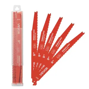 VEVOR Reciprocating Saw Blades, 25 Pack, 6/12 TPI Bi-Metal Reciprocating Saw Blade Set with Universal Shank, Sharp Teeth for Fast and Smooth Cuts, for Wood and Nail-Embedded Wood Demolition, OrangeVEVOR Super Brand Day