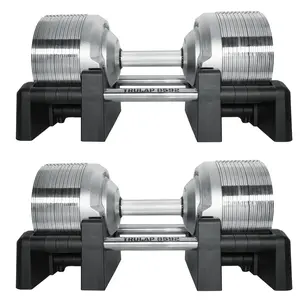 TRULAP 8592 GEN 4 Adjustable Dumbbells - 8.5 - 92 lbs (4 - 41.5 kg) All-in-One Set with Quick Adjust System, Iron-Cast Plates & Space-Saving Design